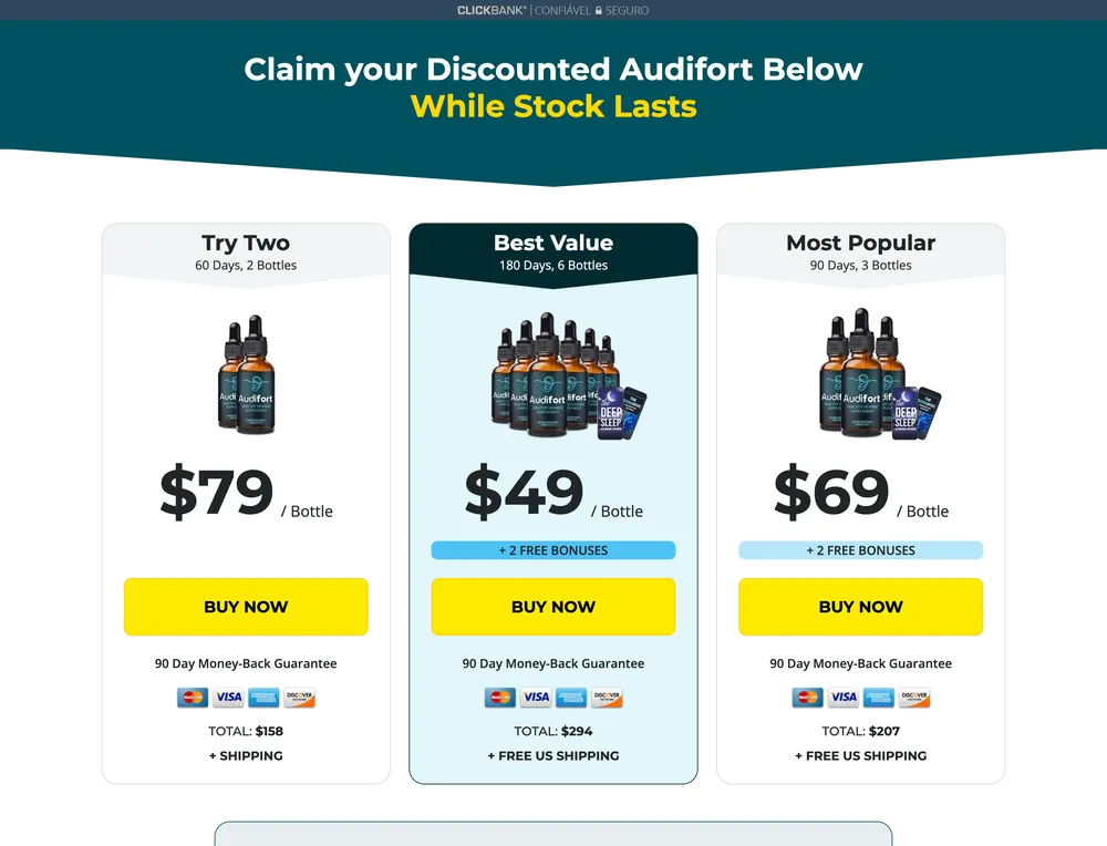 Audifort official offer visual and package context