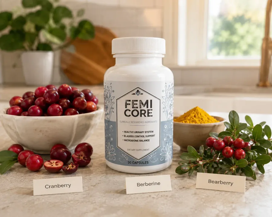Visual overview of FemiCore formula ingredients used in this review